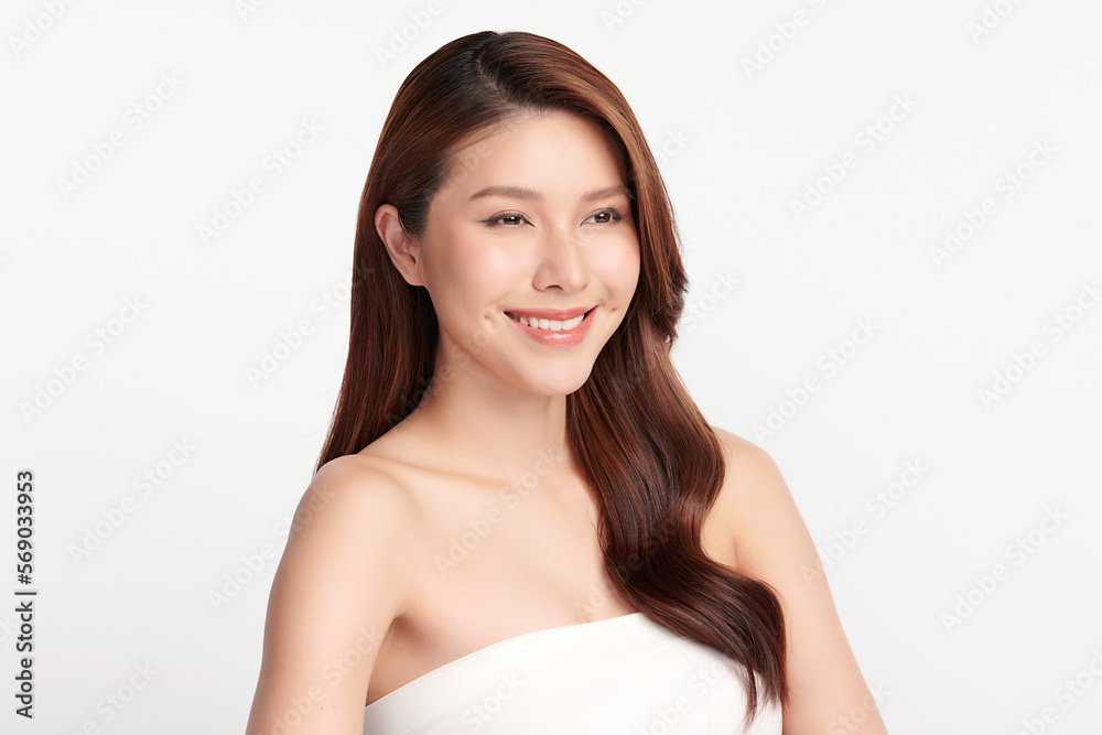 Beautiful young asian woman with clean fresh skin on white background, Face care, Facial treatment, Cosmetology, beauty and spa, Asian women portrait. Beautiful young asian woman with clean fresh skin on white background, Face care, Facial treatment, Cosmetology, beauty and spa, Asian women portrait.