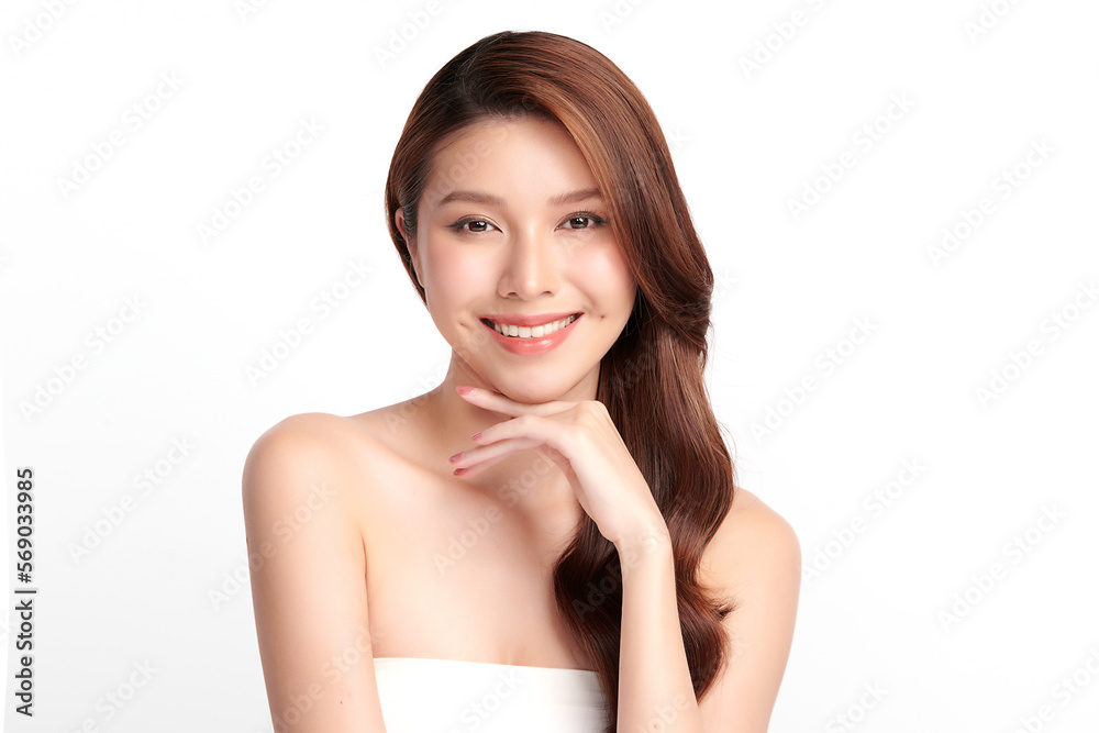 Beautiful young asian woman with clean fresh skin on white background, Face care, Facial treatment, Cosmetology, beauty and spa, Asian women portrait. Beautiful young asian woman with clean fresh skin on white background, Face care, Facial treatment, Cosmetology, beauty and spa, Asian women portrait.