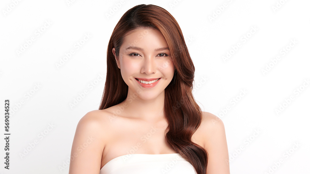 Beautiful young asian woman with clean fresh skin on white background, Face care, Facial treatment, Cosmetology, beauty and spa, Asian women portrait. Beautiful young asian woman with clean fresh skin on white background, Face care, Facial treatment, Cosmetology, beauty and spa, Asian women portrait.