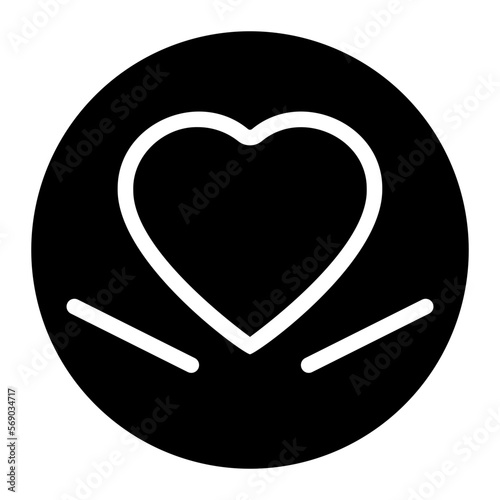 loving glyph icon