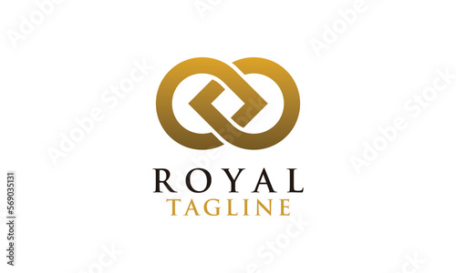 Logo vector chain elegant design jewelery concept luxurious shiny stylish