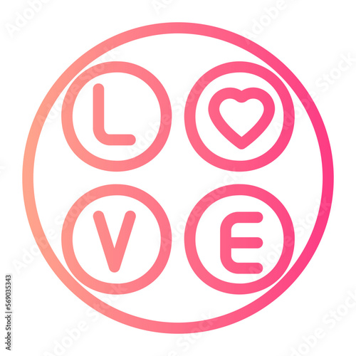 love gradient icon