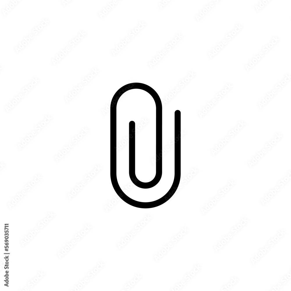 Attachment web and app icon vector png isolated on white background Attachment web and app icon vector png isolated on white background
