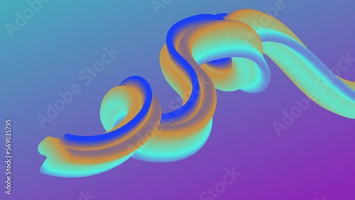 Crazy 3D Colorful Echo Shapes Background Video