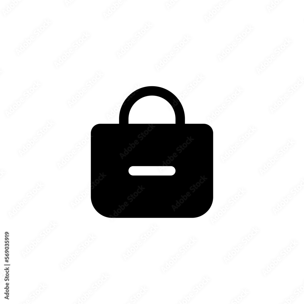 Remove from bag web and app icon vector png isolated on white background