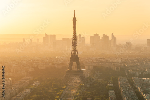 cityscape of paris in the dusk with eiffel tower © Richie Chan