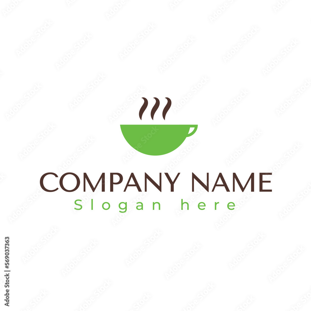 logo for a coffee shop or fast food cafe with a large green coffee cup that looks like a bowl of soup
logo for a coffee shop or fast food cafe with a large green coffee cup that looks like a bowl of soup