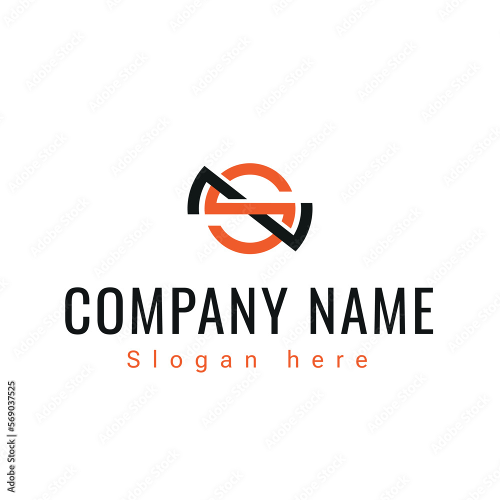 Logo with an icon similar to a stop or warning sign in orange and black with the letters N and S
Logo with an icon similar to a stop or warning sign in orange and black with the letters N and S