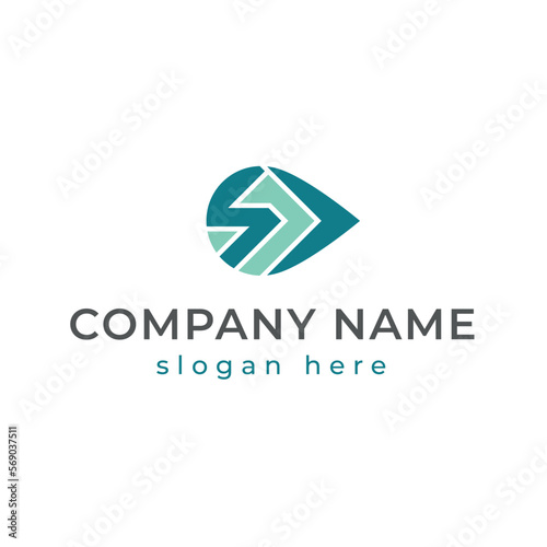 logo in the form of a turquoise leaf with a pattern inside Free Download logo in the form of a turquoise leaf with a pattern inside - GFXLoad