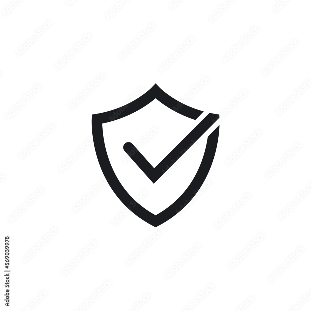 check mark shield line icon vector design template check mark shield line icon vector design template