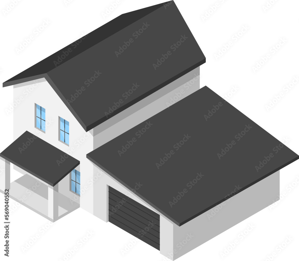 Isometric Residental Illustration Element Isometric Residental Illustration Element