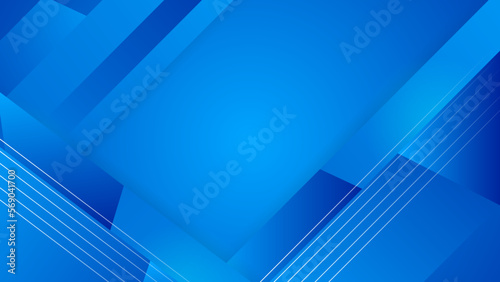 Vector Abstract, science, futuristic, energy technology concept. Digital image of stripes overlap with smooth blue gradient, speed and motion blur over blue background.
