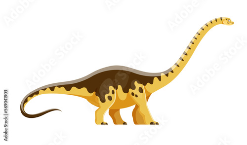 Cartoon Hypselosaurus dinosaur comical character