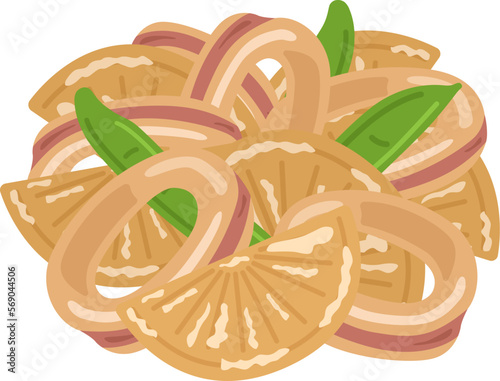 イカと大根の煮物のイラスト