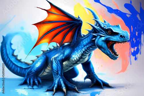 Blue Orange Dragon