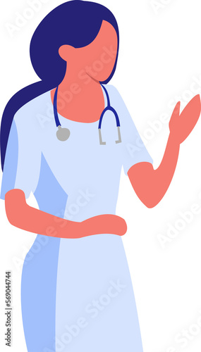 illustration of a nurse giving an explanation. health consultation