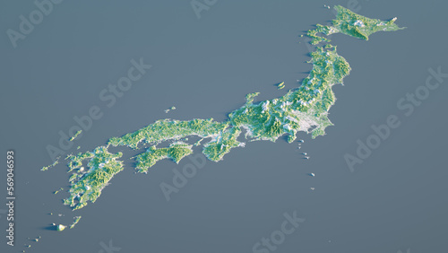 3d illustration of Japan country (ID: 569046593)
