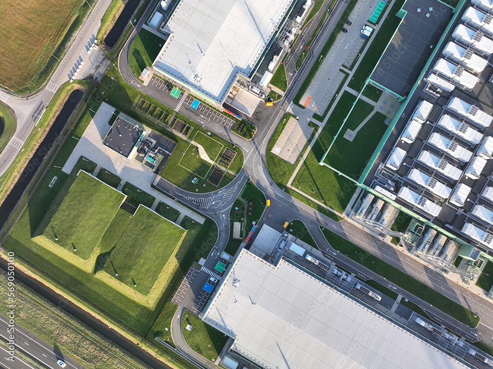 An aerial drone photo captures the impressive scale and advanced ...