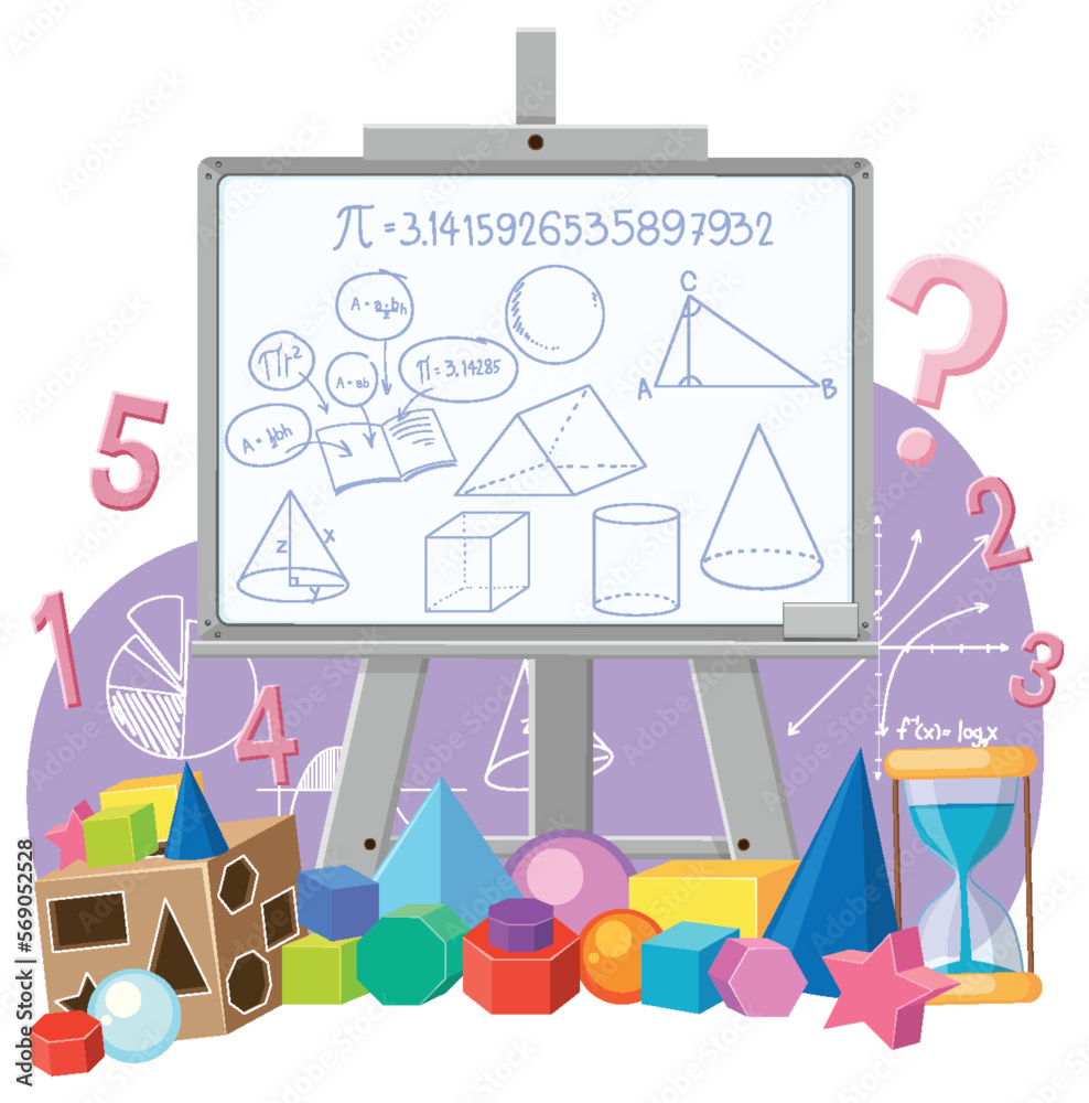 Whiteboard with math formula Whiteboard with math formula