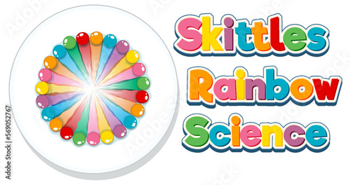 Rainbow skittles science experiment