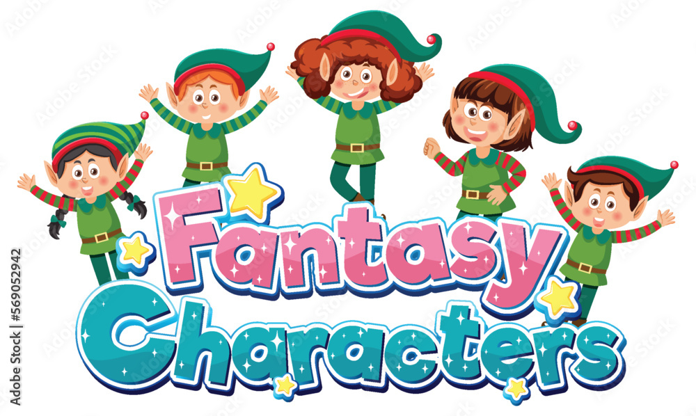 Fantasy characters text design