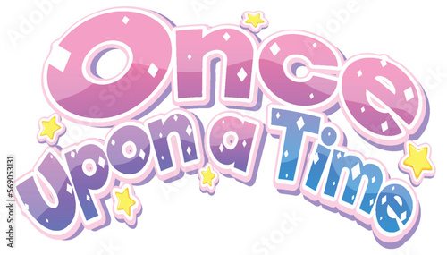 Once upon a time text for banner design