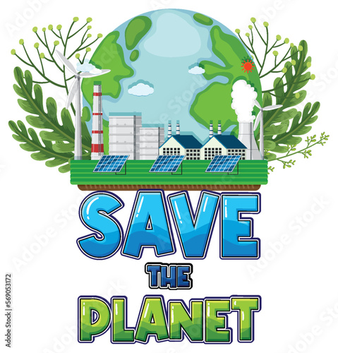 Save the earth banner design