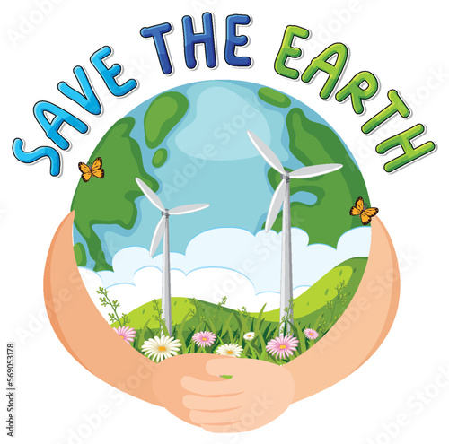 Save the earth banner design