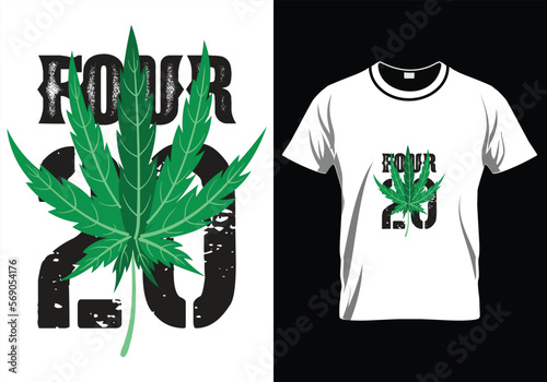  Four Weed T-Shirt Design
