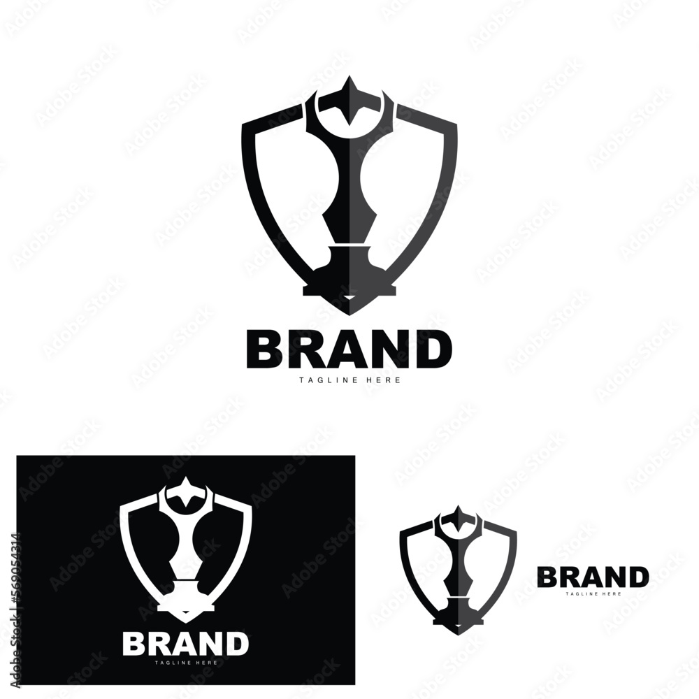 Trophy Logo Design, Award Winner Championship Trophy Vector, Success Brand Trophy Logo Design, Award Winner Championship Trophy Vector, Success Brand