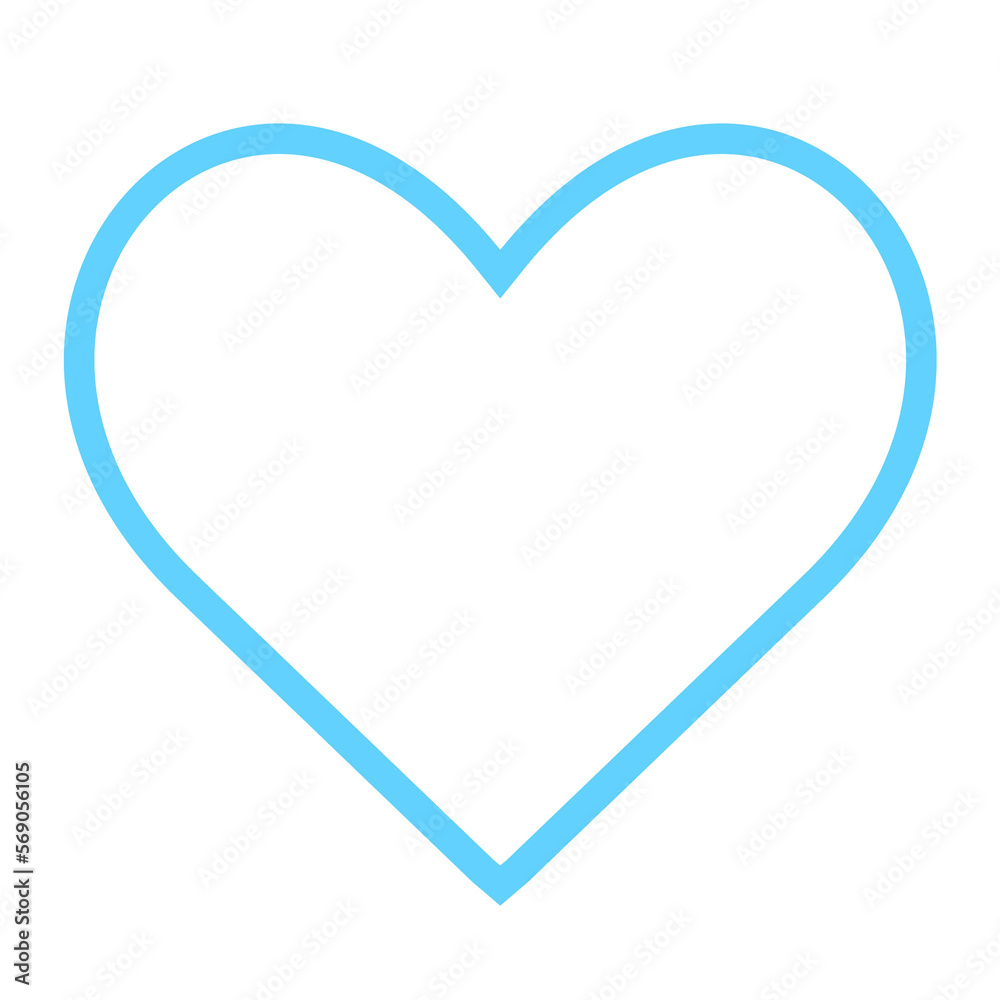 Line blue heart with a heart transparant background Line blue heart with a heart transparant background
