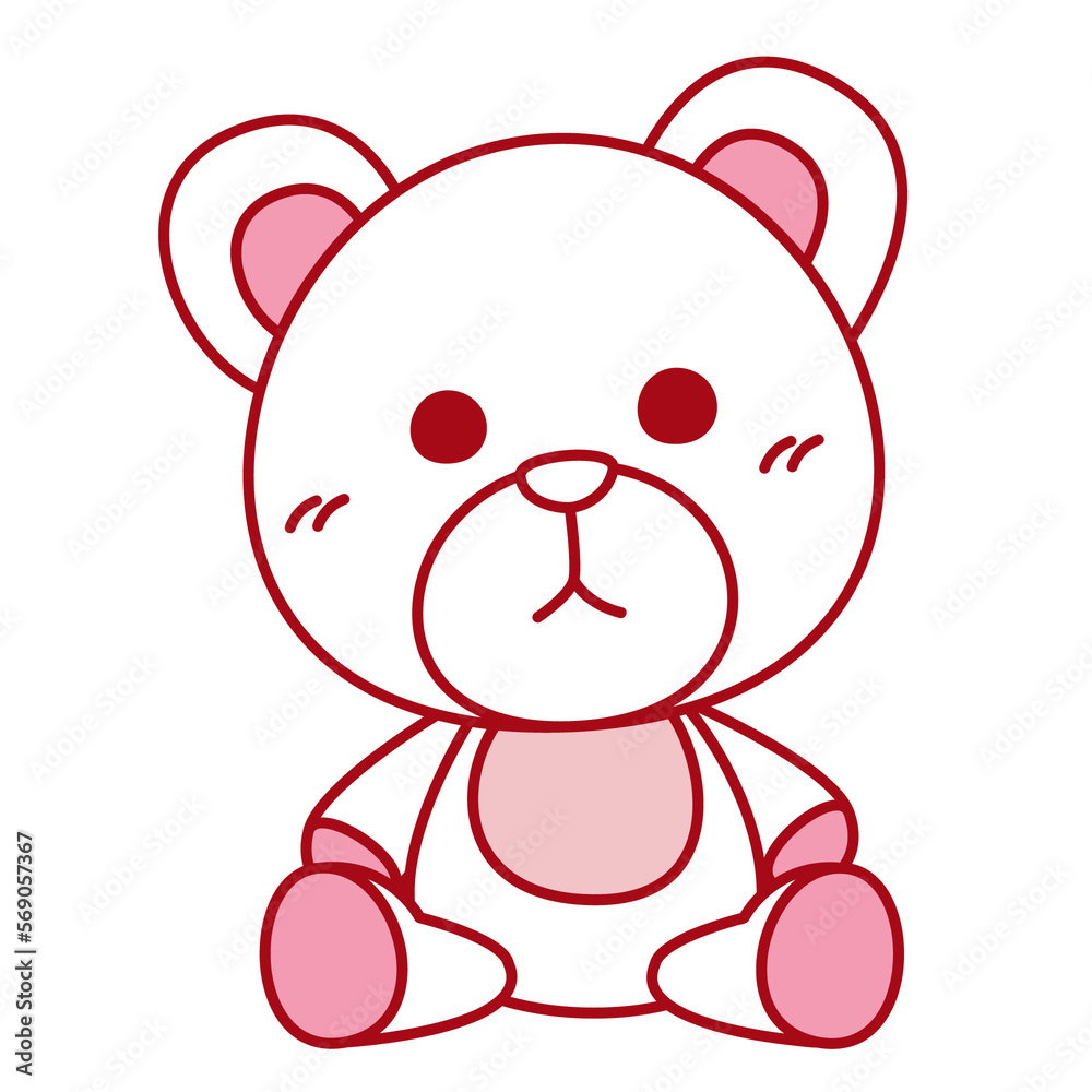 Cute white bear. Valentine's day Cute white bear. Valentine's day