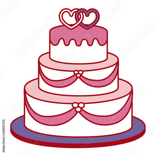 Wedding cake. Valentine's day © neapneap