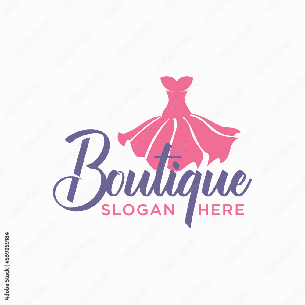 women clothing boutique vector logo design fancy dress shopping mall party dress women clothing boutique vector logo design fancy dress shopping mall party dress
