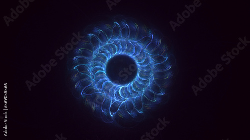 3D rendering abstract round light background