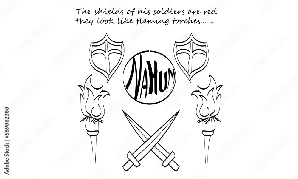 Scripture Illustration for Tattoo design. The message of the Gospel of Jesus Christ. Bible lesson for kids
