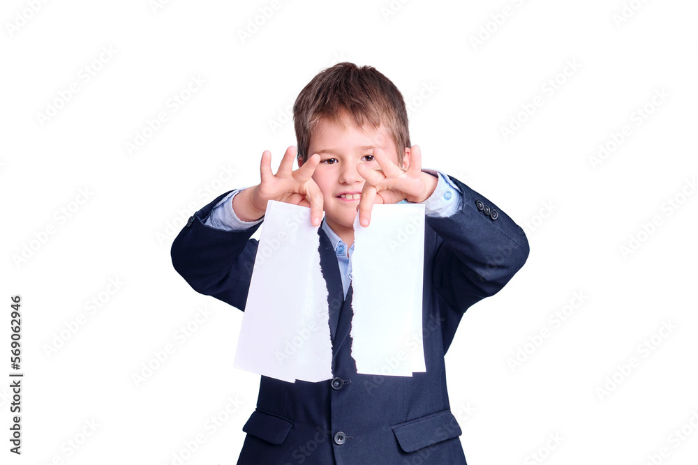 Tired mom of naughty boy schoolboy sleeping at school desk, isolated on a white background Tired mom of naughty boy schoolboy sleeping at school desk, isolated on a white background