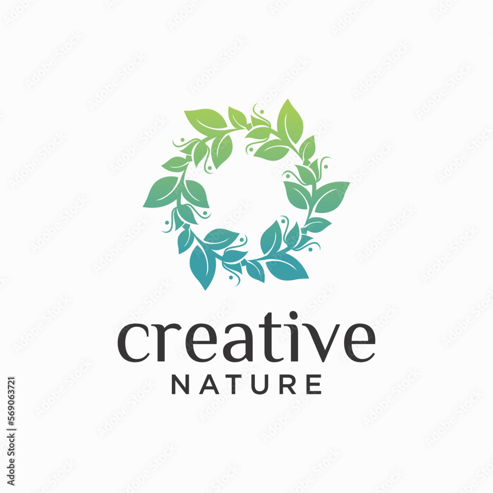 green nature logo abstract ornament collection, luxury and unique ornament vector symbol green nature logo abstract ornament collection, luxury and unique ornament vector symbol