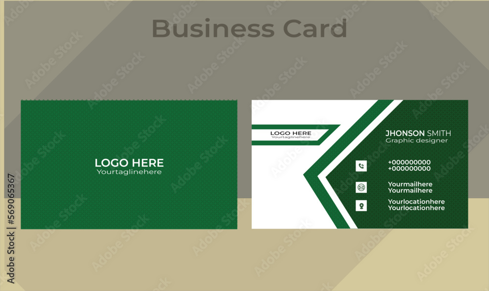 Modern simple business card template design Modern simple business card template design