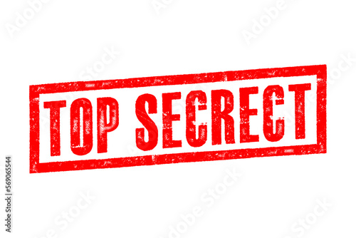 Rubber stamp with text top secret inside, vector illustration