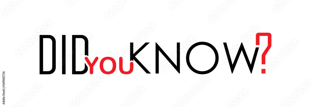 did you know sign on white background	
