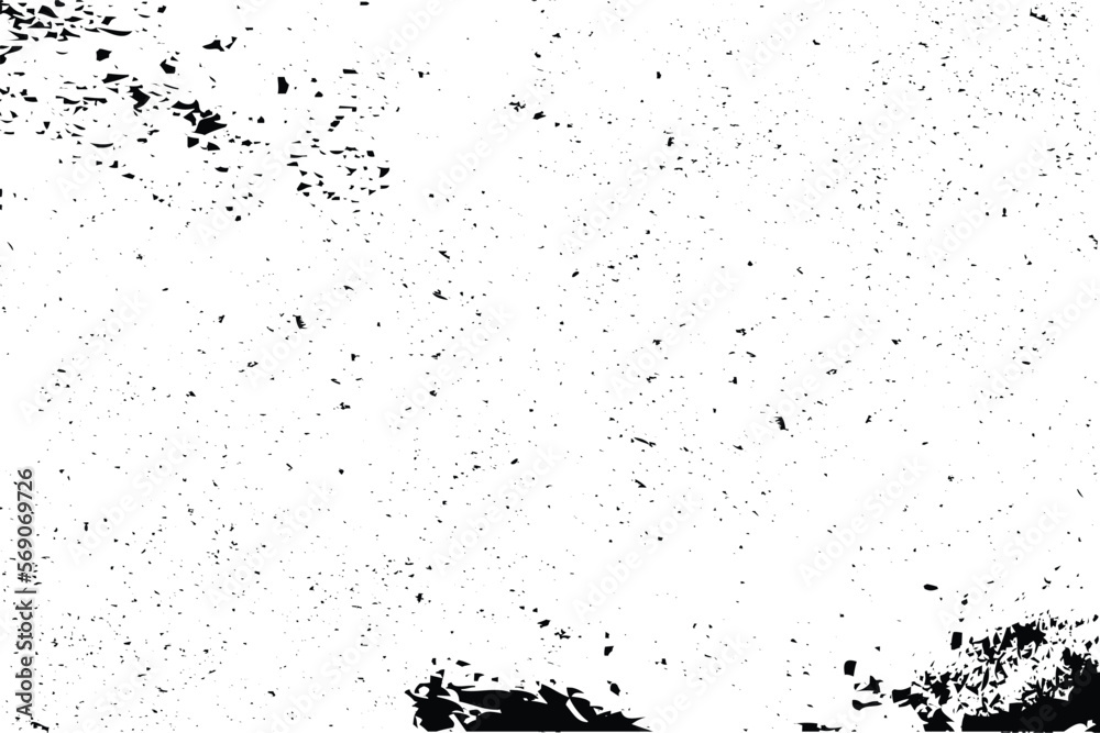 Naklejka premium Dark dust texture and grunge effect vector for design elements. Black and white grainy texture on white background. Dust overlay and grainy background design for template decoration.