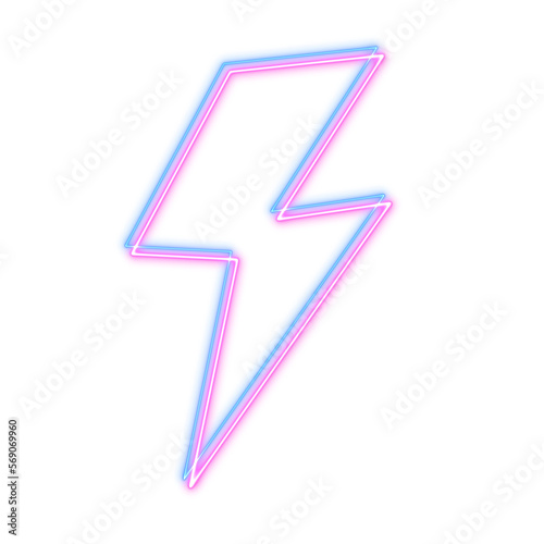 Obraz na płótnie Retro 90's neon lightning shape element w salonie