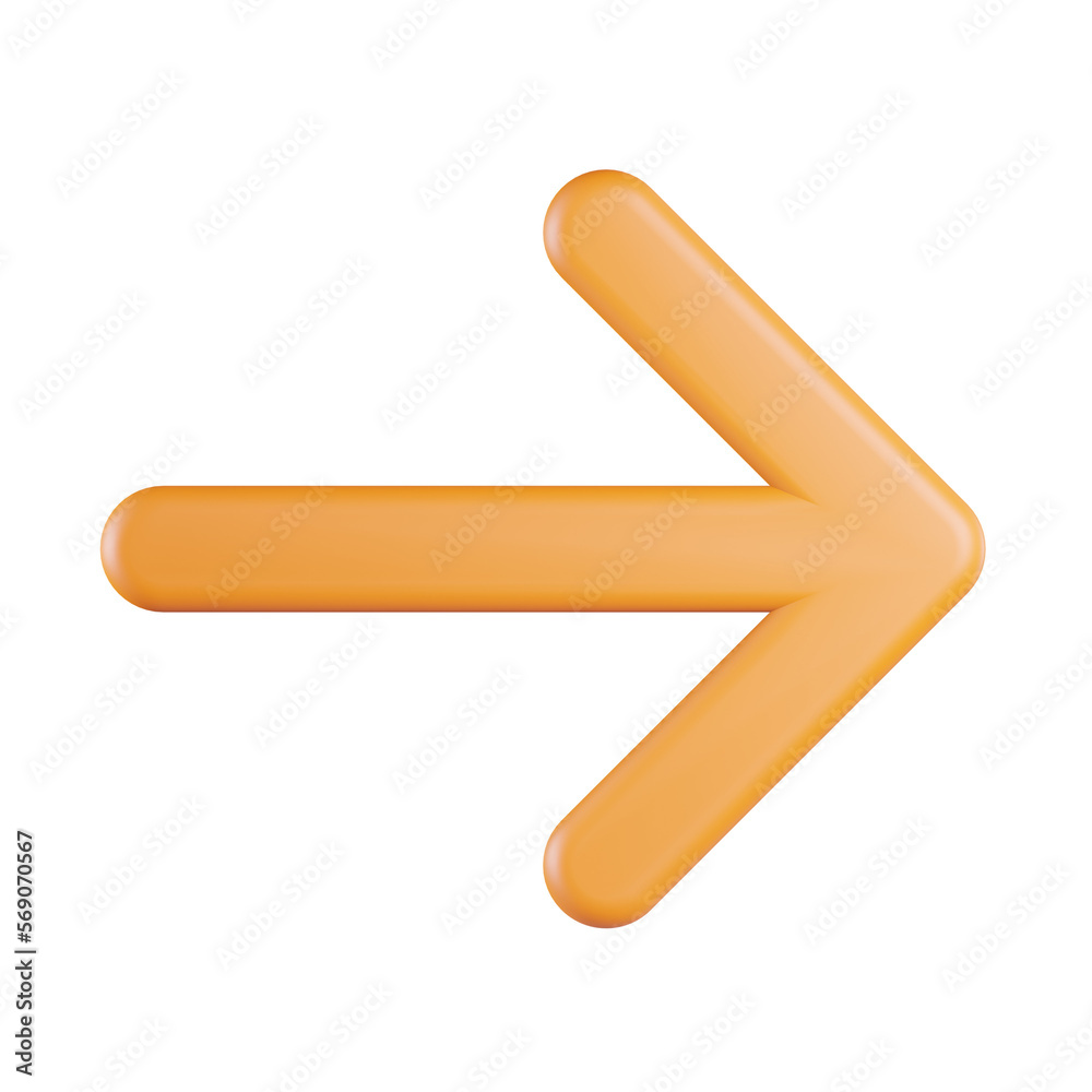 Right Arrow 3D Icon Right Arrow 3D Icon