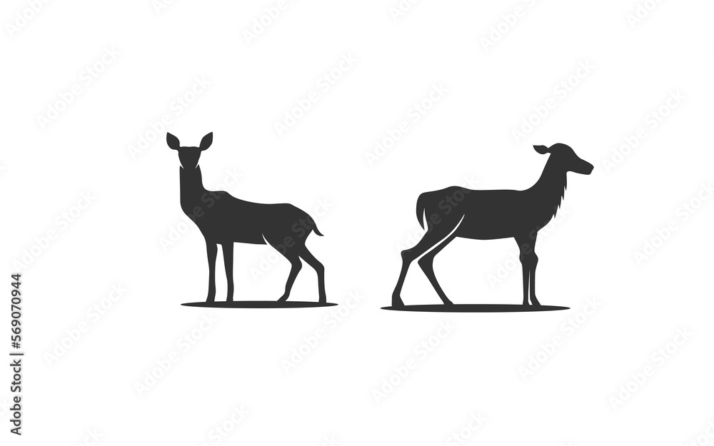 DEER logo mascot with isolated illustration for identity template