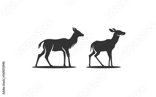 DEER logo mascot with isolated illustration for identity template