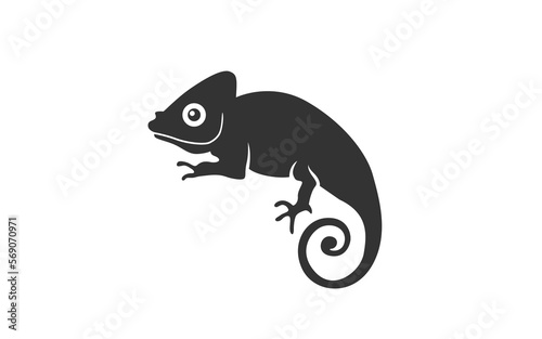 CHAMELEON logo mascot with isolated illustration for identity template