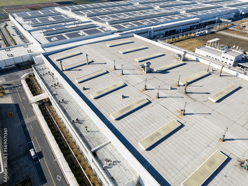solar panels on factory rooftop solar panels on factory rooftop