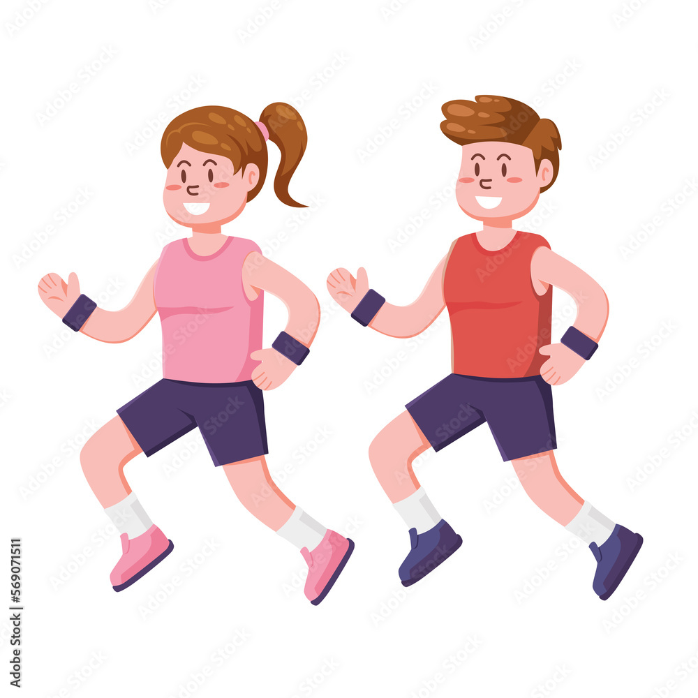people running jogging exercise and athlete