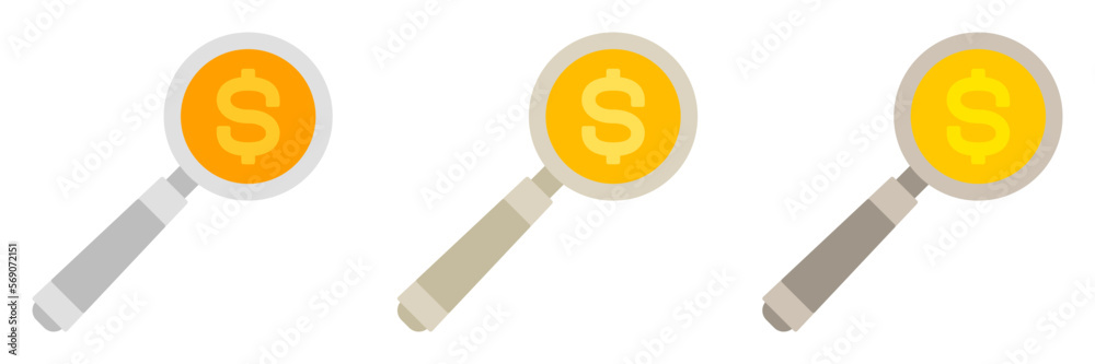 Search Money in flat style isolated Search Money in flat style isolated